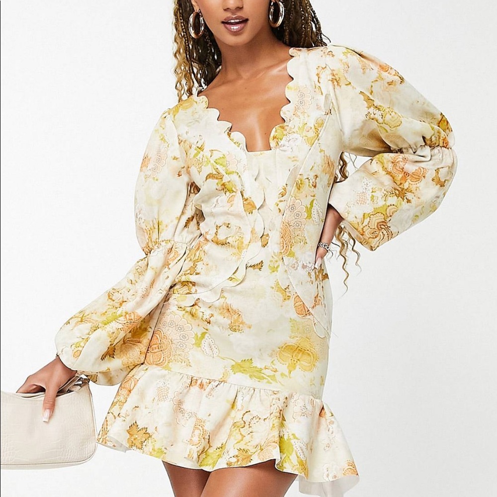 ASOS design long sleeve skater dress